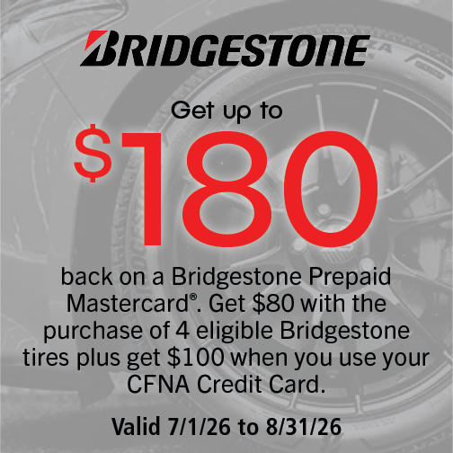 Bridgestone $180 Rebate